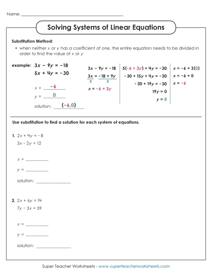 Solving Systems of Linear Equations (Advanced) Solving Systems of Linear Equations (Advanced)