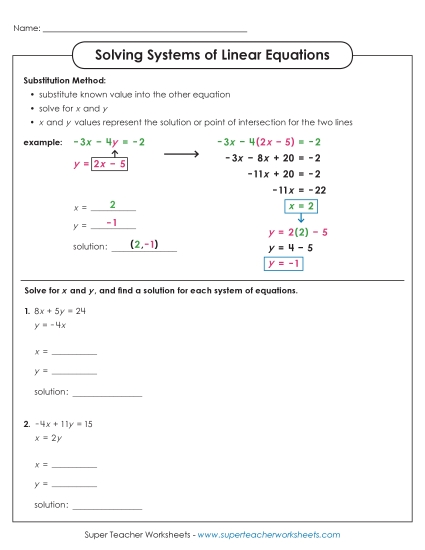 Solving Systems of Linear Equations (Basic) Solving Systems of Linear Equations (Basic)