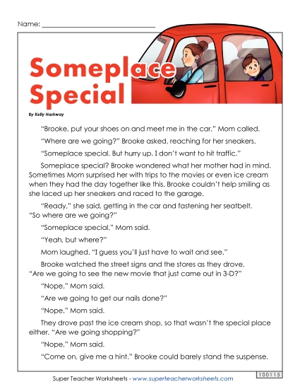 Fiction Stories - Someplace Special Fiction Stories - Someplace Special