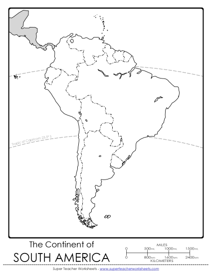 Maps of South America - South America - Blank Map Maps of South America - South America - Blank Map