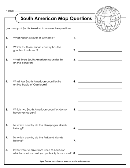 Maps of South America - South America - Questions Maps of South America - South America - Questions