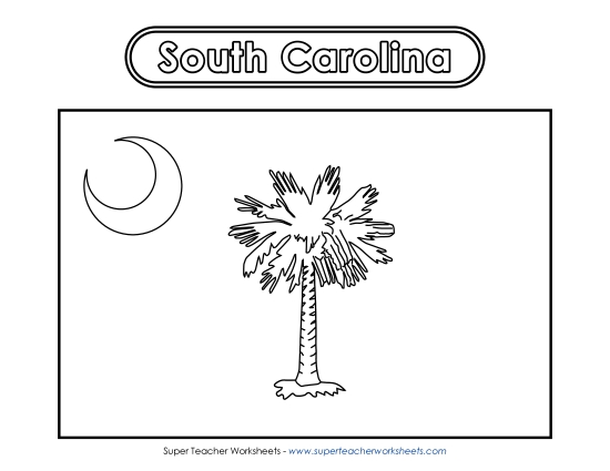 Flags & Seals - South Carolina Flag Coloring Page Flags & Seals - South Carolina Flag Coloring Page