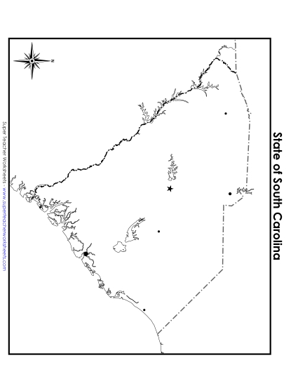 Maps - South Carolina Map (Blank Cities) Maps - South Carolina Map (Blank Cities)