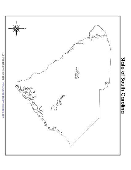 Maps - South Carolina Map (No Bordering States) Maps - South Carolina Map (No Bordering States)