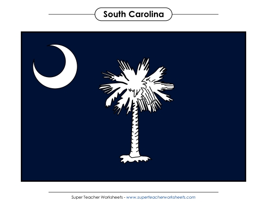 Flags & Seals - South Carolina State Flag (Full-Color Version)