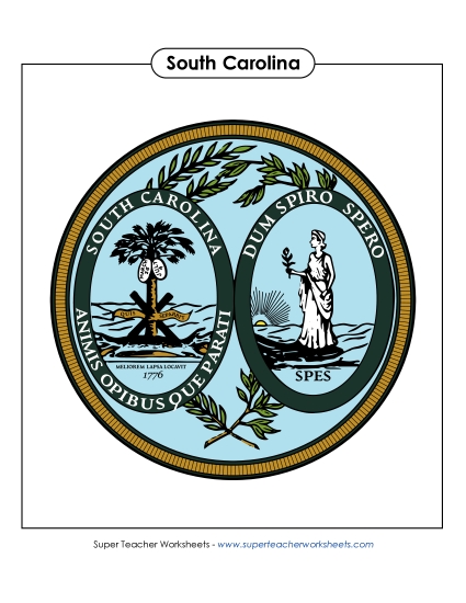 Flags & Seals - South Carolina State Seal (Full-Color Version) Flags & Seals - South Carolina State Seal (Full-Color Version)