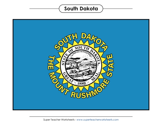 Flags & Seals - South Dakota State Flag (Full-Color Version)