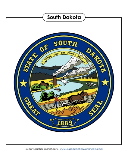 Flags & Seals - South Dakota State Seal (Full-Color Version)