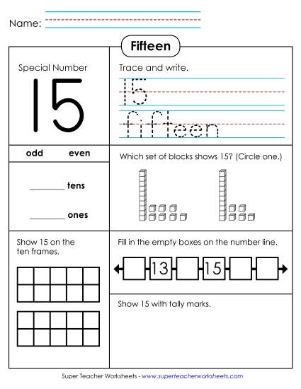 2-Digit Numbers - Special Number: 15