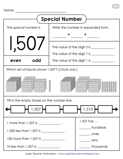 4-Digit Numbers - Special Number: 1,507