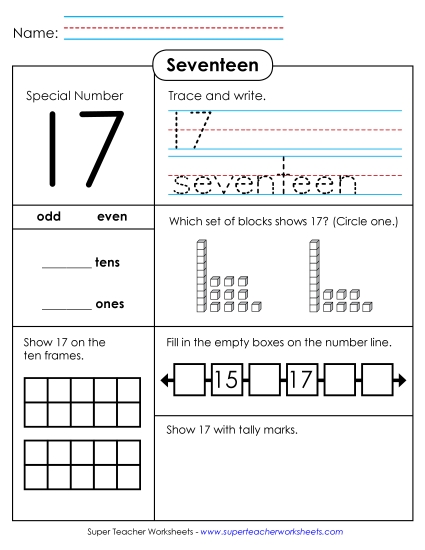 2-Digit Numbers - Special Number: 17