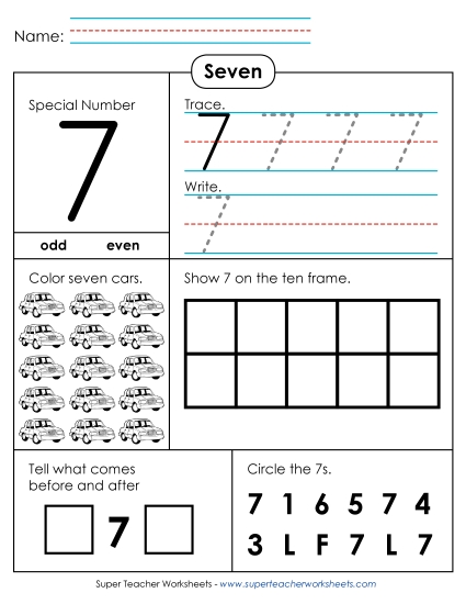 Single-Digit Numbers - Special Number: 7