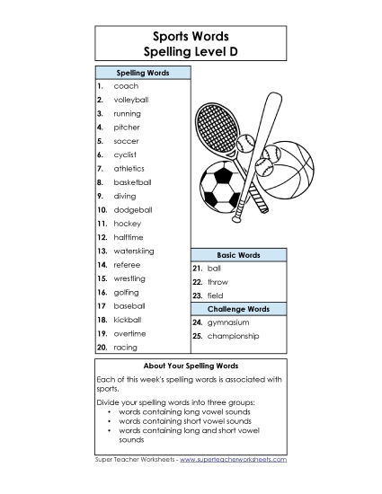 Spelling List - Spelling List