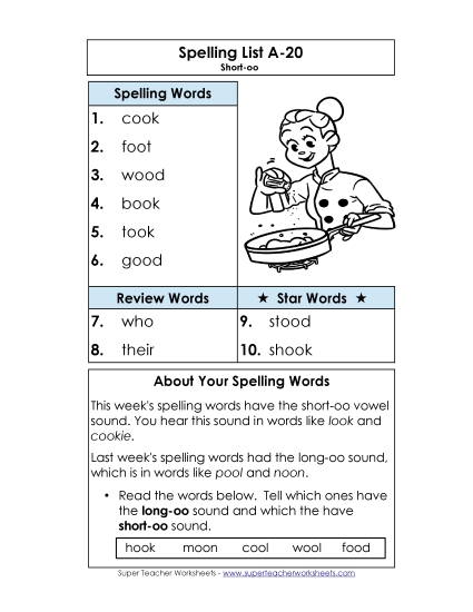 Spelling List - Spelling List A-20 Spelling List - Spelling List A-20
