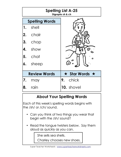 Spelling List - Spelling List A-25 Spelling List - Spelling List A-25