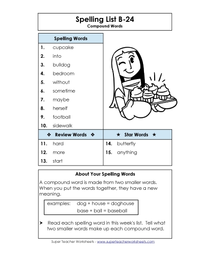 Spelling List - Spelling List B-24