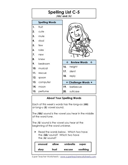 Spelling List - Spelling List C-5