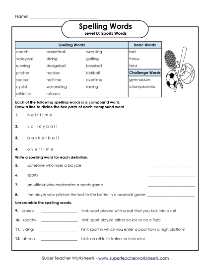 Worksheets and Activities - Spelling Question Worksheet