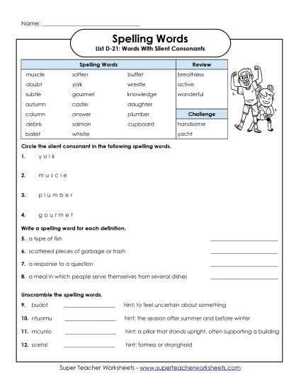 Worksheets - Spelling Question Worksheet (D-21) Worksheets - Spelling Question Worksheet (D-21)