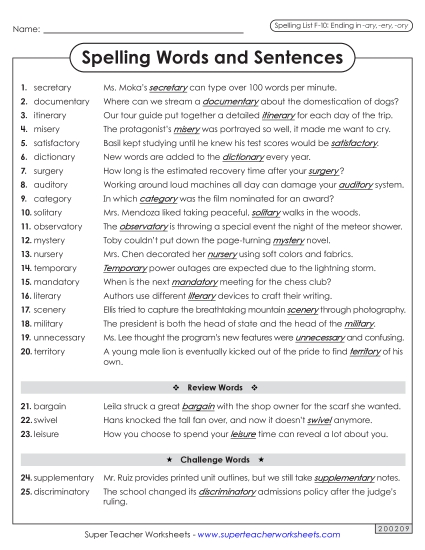 Spelling Test - Spelling Sentences (F-10) Spelling Test - Spelling Sentences (F-10)
