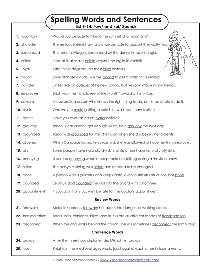 Spelling Test - Spelling Sentences for Teacher (E-14) Spelling Test - Spelling Sentences for Teacher (E-14)