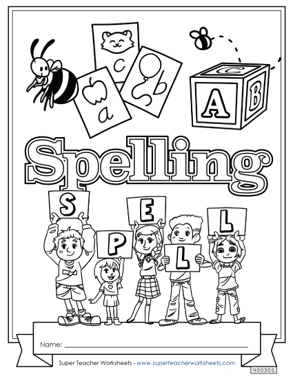 Folder & Binder Covers - Spelling Folder & Binder Covers - Spelling