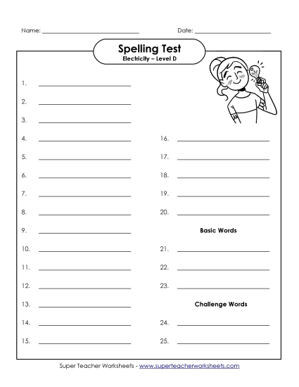 Spelling Test - Spelling Test
