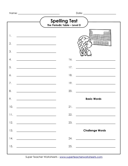 Spelling Test - Spelling Test Spelling Test - Spelling Test