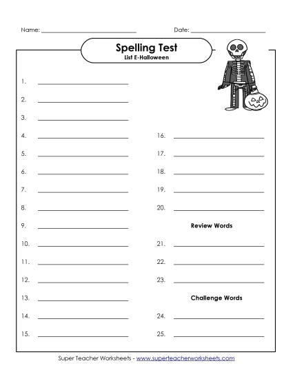 Spelling Test - Spelling Test