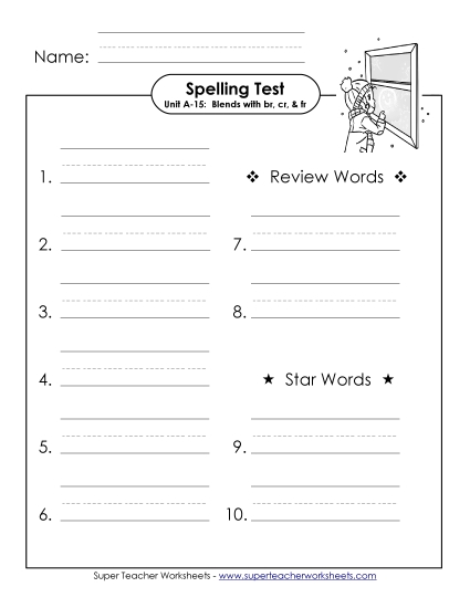 Spelling Test - Spelling Test (A-15) Spelling Test - Spelling Test (A-15)