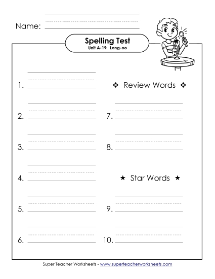Spelling Test - Spelling Test (A-19) Spelling Test - Spelling Test (A-19)