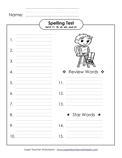 Spelling Test - Spelling Test (B-11) Spelling Test - Spelling Test (B-11)