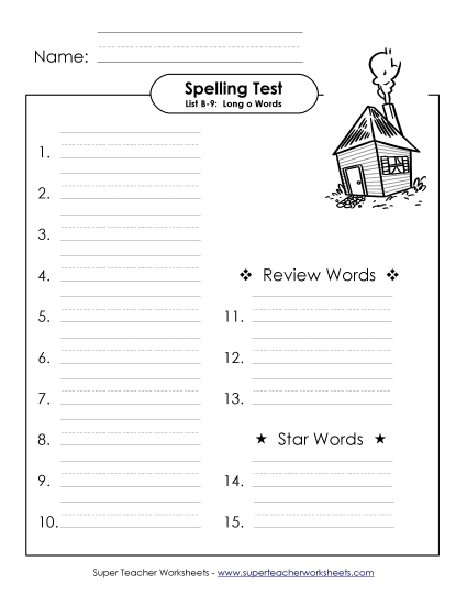Spelling Test - Spelling Test (B-9)