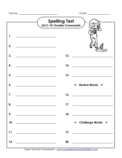 Spelling Test - Spelling Test (C-10) Spelling Test - Spelling Test (C-10)