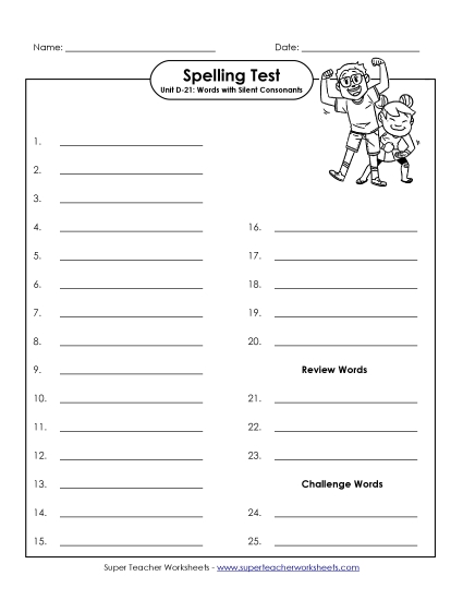 Spelling Test - Spelling Test (D-21)
