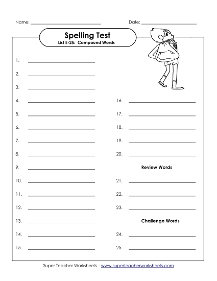 Spelling Test - Spelling Test (E-25)