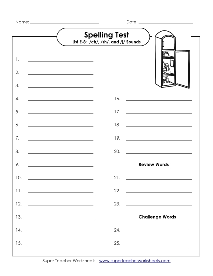 Spelling Test - Spelling Test (E-8)