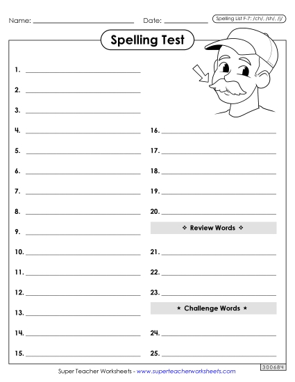 Spelling Test - Spelling Test (F-7) Spelling Test - Spelling Test (F-7)