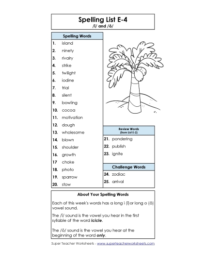 Spelling List - Spelling Word List (E-4) Spelling List - Spelling Word List (E-4)