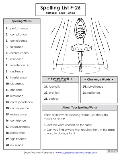 Spelling List - Spelling Word List (F-26) Spelling List - Spelling Word List (F-26)