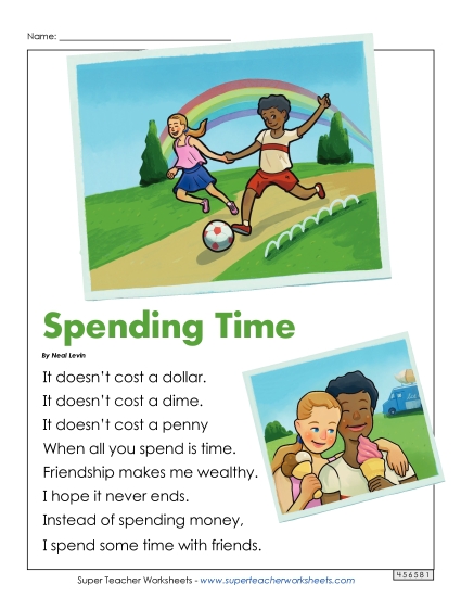 2nd Grade Poems - Spending Time