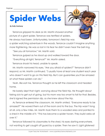 Fiction Stories - Spider Webs