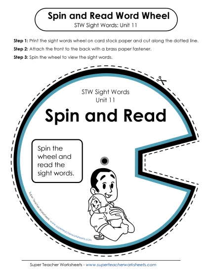 Reading Practice Tools - Spin and Read (Unit 11)