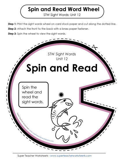 Reading Practice Tools - Spin and Read (Unit 12) Reading Practice Tools - Spin and Read (Unit 12)