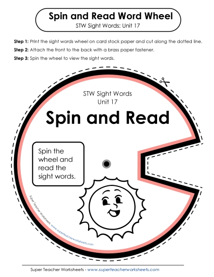 Reading Practice Tools - Spin and Read (Unit 17) Reading Practice Tools - Spin and Read (Unit 17)