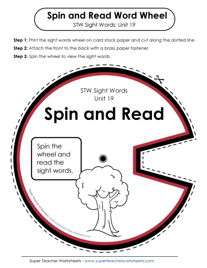 Reading Practice Tools - Spin and Read (Unit 19) Reading Practice Tools - Spin and Read (Unit 19)