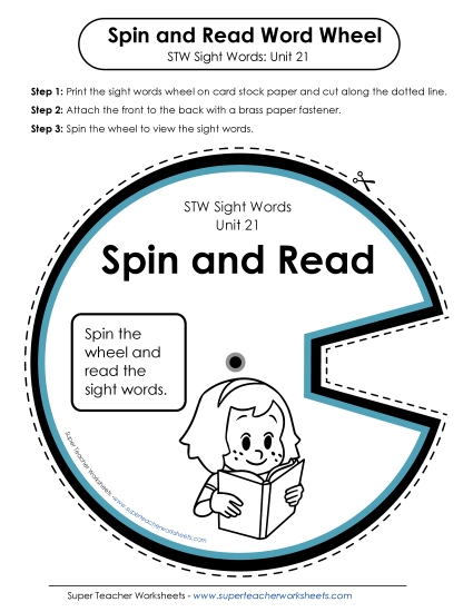 Reading Practice Tools - Spin and Read (Unit 21)
