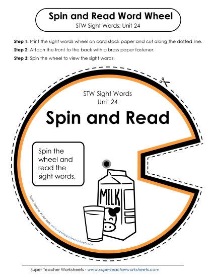 Reading Practice Tools - Spin and Read (Unit 24) Reading Practice Tools - Spin and Read (Unit 24)