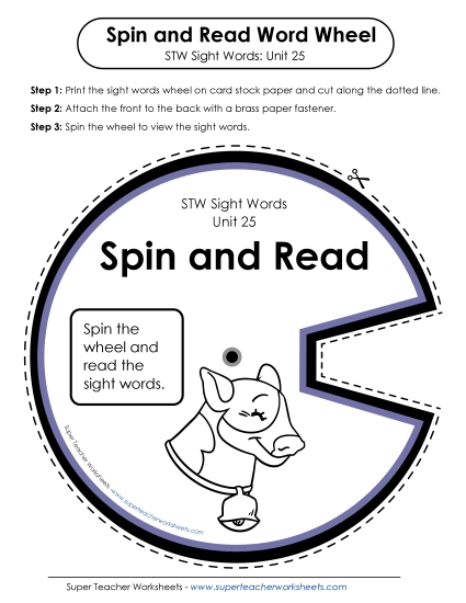 Reading Practice Tools - Spin and Read (Unit 25) Reading Practice Tools - Spin and Read (Unit 25)