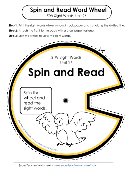 Reading Practice Tools - Spin and Read (Unit 26) Reading Practice Tools - Spin and Read (Unit 26)